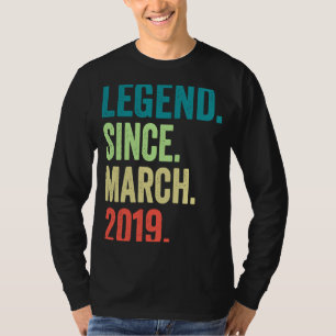 Camiseta Leyenda desde marzo de 2019 Niño Chica de 4 años d