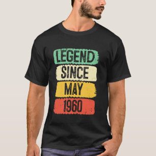 Camiseta Leyenda Desde Mayo 1960 65 Años Mujeres Hombres 65