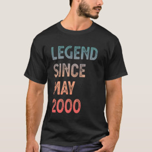 Camiseta Leyenda Desde Mayo 2000 25 Cumpleaños Hombres Muje