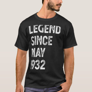 Camiseta Leyenda desde mayo de 1932 90º cumpleaños de mujer