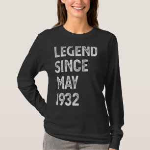 Camiseta Leyenda desde mayo de 1932 90º cumpleaños de mujer