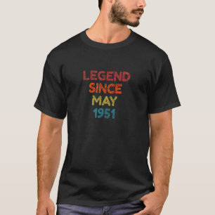 Camiseta Leyenda desde mayo de 1951 Cumpleaños Retro