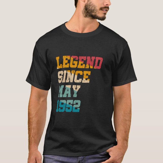 Camiseta Leyenda desde mayo de 1952 Graciosa Retro de 73 añ (Anverso)