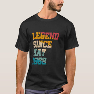Camiseta Leyenda desde mayo de 1952 Graciosa Retro de 73 añ