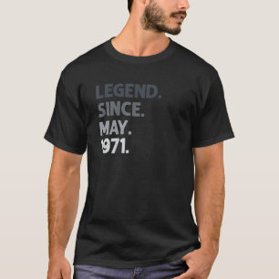 Camiseta Leyenda Desde Mayo De 1971 50º Cumpleaños 50 Años 