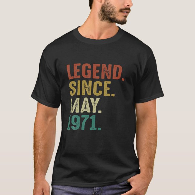 Camiseta Leyenda Desde Mayo De 1971 50º Regalo De Cumpleaño (Anverso)