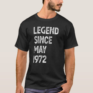 Camiseta Leyenda desde mayo de 1972 50º cumpleaños mujeres