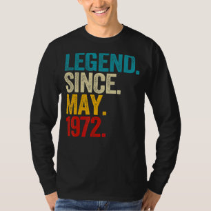 Camiseta Leyenda desde mayo de 1972 50 años 50 años