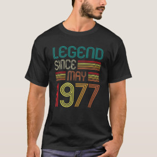 Camiseta Leyenda desde mayo de 1977 45º cumpleaños 45 años 