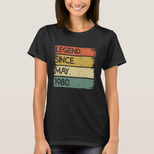 Camiseta Leyenda desde mayo de 1980 43 años de edad 43 años