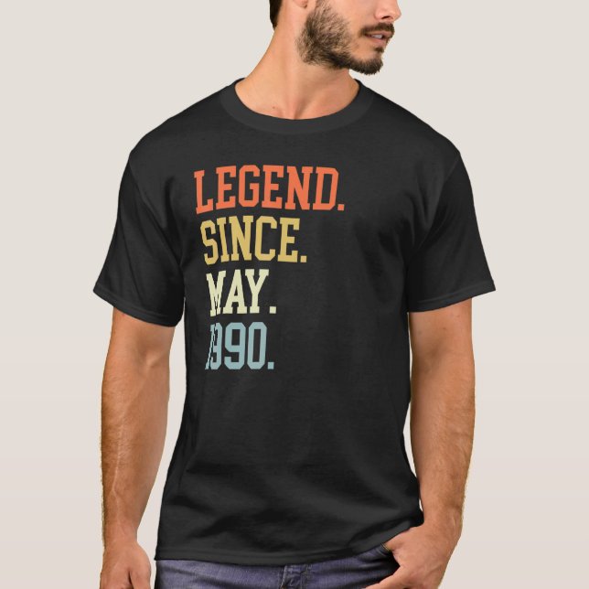 Camiseta Leyenda Desde Mayo De 1990 Para Las Mujeres Mayo D (Anverso)