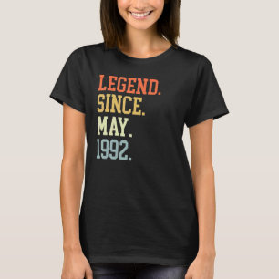 Camiseta Leyenda Desde Mayo De 1992 Para Las Mujeres Mayo D