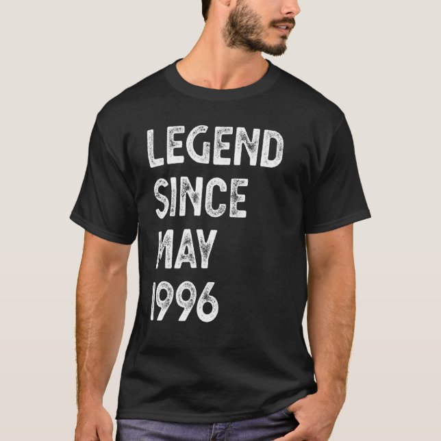 Camiseta Leyenda desde mayo de 1996 26º cumpleaños de mujer (Anverso)