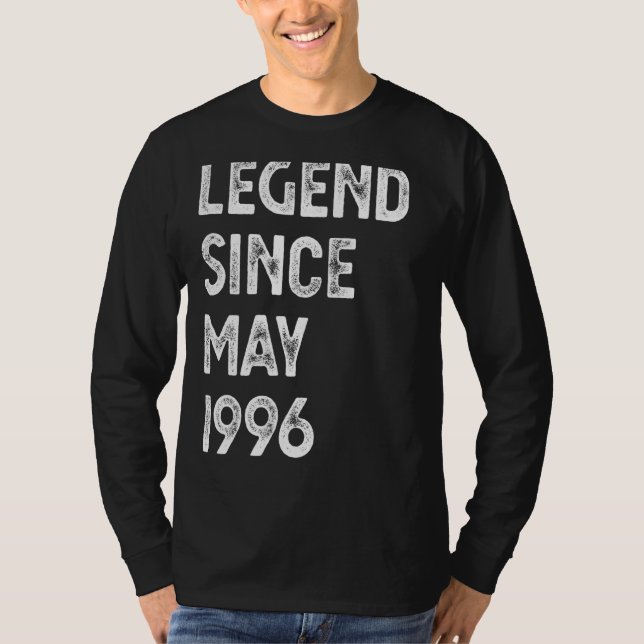 Camiseta Leyenda desde mayo de 1996 26º cumpleaños de mujer (Anverso)