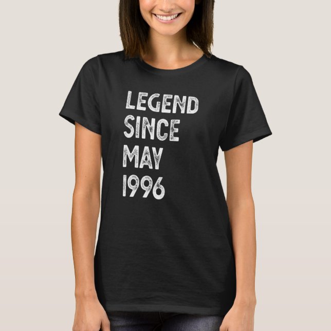 Camiseta Leyenda desde mayo de 1996 26º cumpleaños de mujer (Anverso)