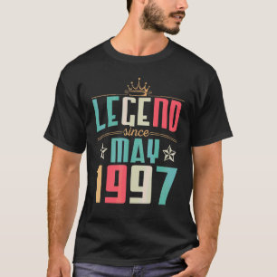 Camiseta Leyenda desde mayo de 1997 Feliz cumpleaños a 25 a