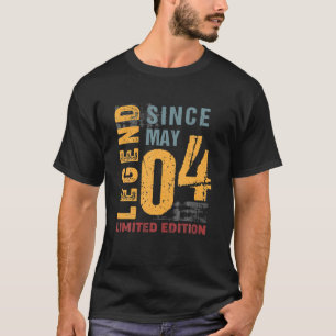 Camiseta Leyenda Desde Mayo De 2004 Regalo Para 18 Años 18T