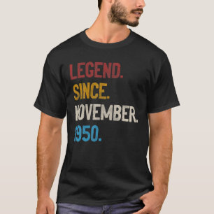 Camiseta Leyenda desde noviembre de 1950 Tee 70th Birthday