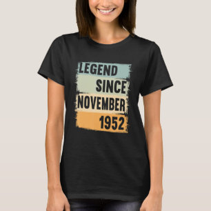 Camiseta Leyenda desde noviembre de 1952 70 años 70 años 70