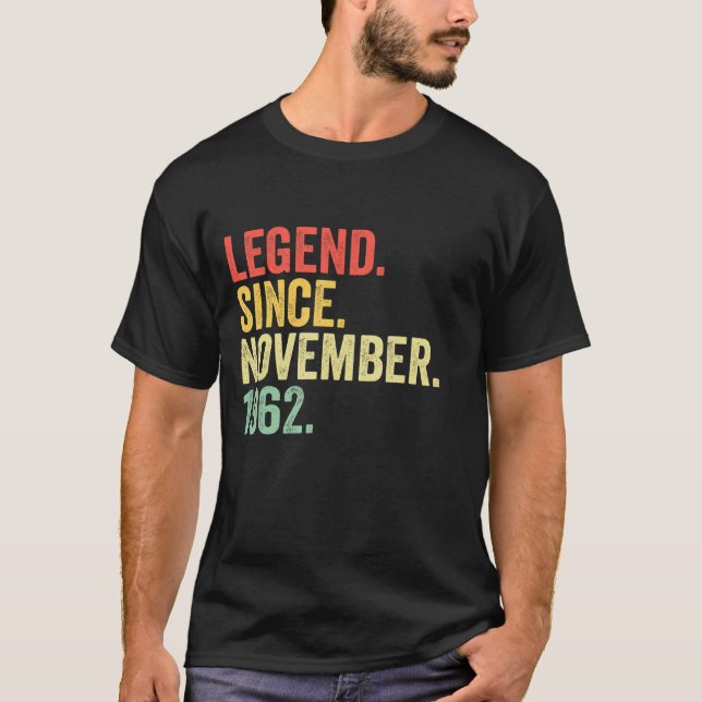 Camiseta Leyenda desde noviembre de 1962 60 años (Anverso)