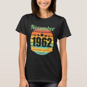 Camiseta Leyenda desde noviembre de 1962 60 años 60 años 60