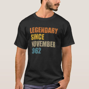 Camiseta Leyenda desde noviembre de 1962 60 años 60 años 60