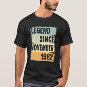 Camiseta Leyenda desde noviembre de 1962 60 años 60 años 60