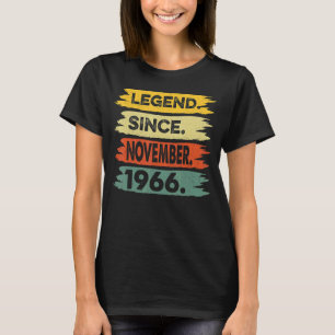 Camiseta Leyenda desde noviembre de 1966 56º cumpleaños 56 