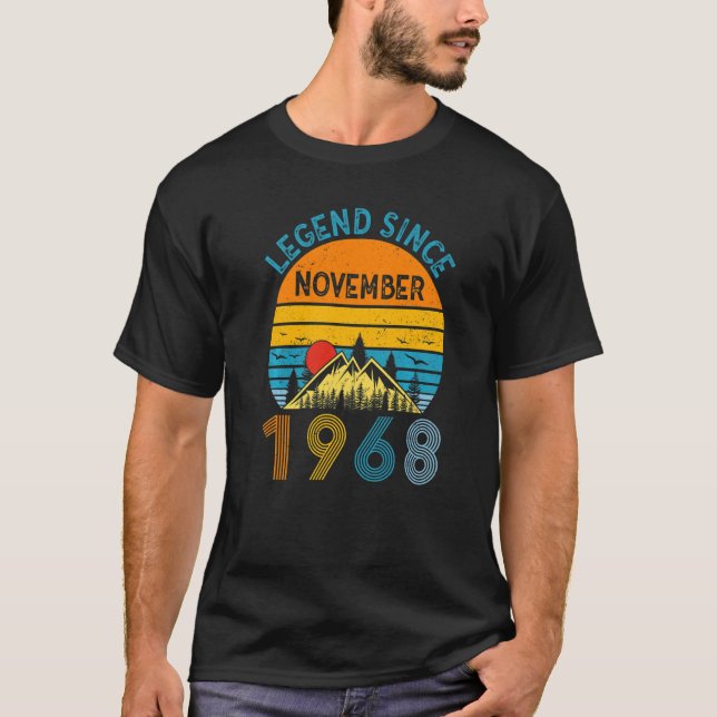 Camiseta Leyenda desde noviembre de 1968 54º cumpleaños 54  (Anverso)