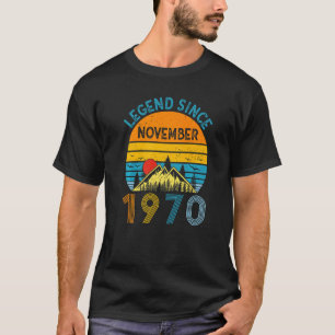 Camiseta Leyenda desde noviembre de 1970 52º cumpleaños 52 