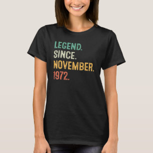 Camiseta Leyenda desde noviembre de 1972 50º cumpleaños 50