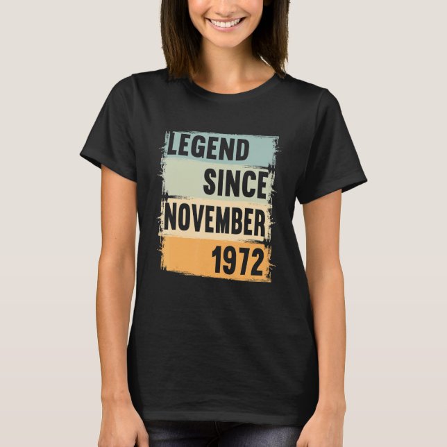 Camiseta Leyenda desde noviembre de 1972 50 años 50 años 50 (Anverso)