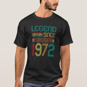 Camiseta Leyenda desde noviembre de 1972 Retro 50 años