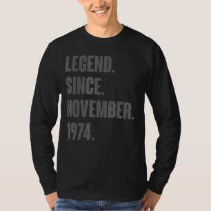 Camiseta Leyenda desde noviembre de 1974 48 años 48º nacimi
