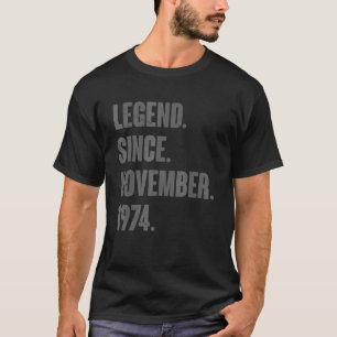 Camiseta Leyenda desde noviembre de 1974 48 años 48º nacimi