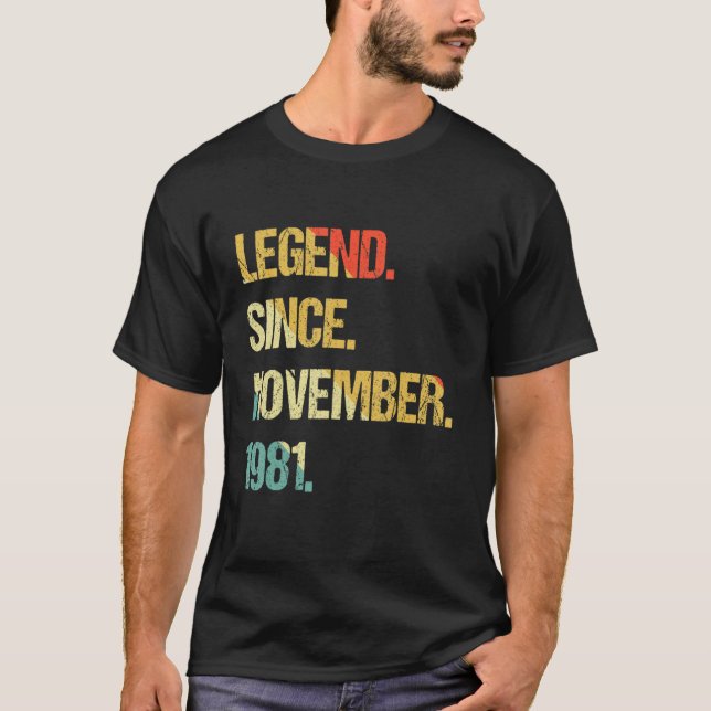 Camiseta Leyenda desde noviembre de 1981 (Anverso)