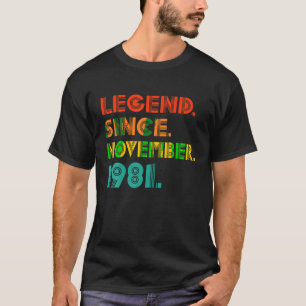 Camiseta Leyenda Desde Noviembre De 1981 Nacimiento De Rega