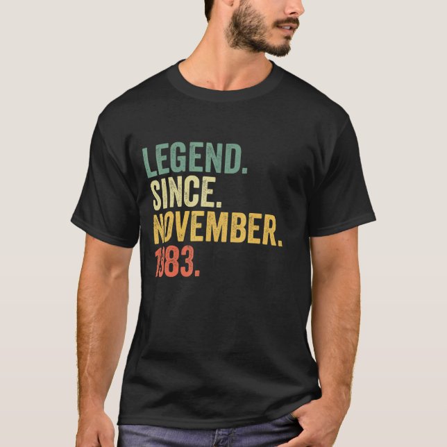 Camiseta Leyenda desde noviembre de 1983 39 años de edad 39 (Anverso)