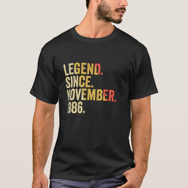 Camiseta Leyenda desde noviembre de 1986 36 años (Anverso)