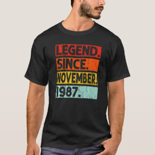 Camiseta Leyenda desde noviembre de 1987 35ª cosecha de cum