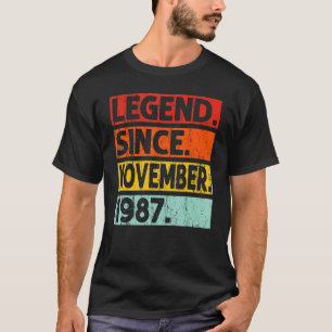 Camiseta Leyenda desde noviembre de 1987 35ª cosecha de cum