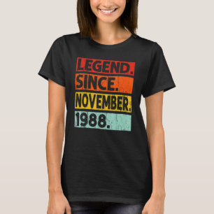Camiseta Leyenda desde noviembre de 1988 34ª cosecha de cum