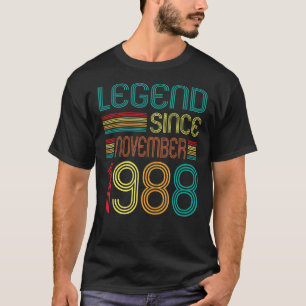 Camiseta Leyenda Desde Noviembre De 1988 Retro 34 Años