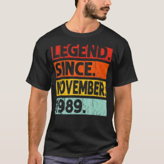 Camiseta Leyenda desde noviembre de 1989 33ª cosecha de cum