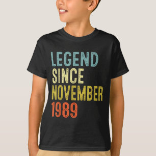 Camiseta Leyenda desde noviembre de 1989 Cumpleaños 36 36 a