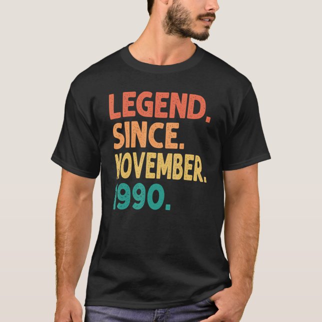 Camiseta Leyenda desde noviembre de 1990 32º cumpleaños Ret (Anverso)