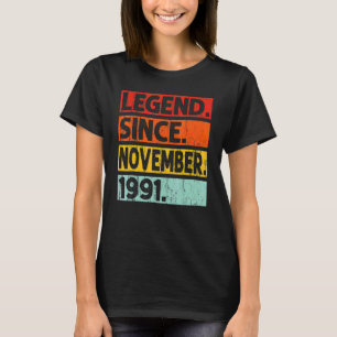 Camiseta Leyenda desde noviembre de 1991 31ª cosecha de cum
