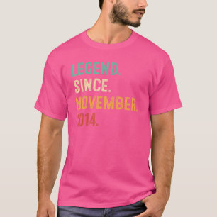Camiseta Leyenda desde noviembre de 2014 8º cumpleaños 8 añ