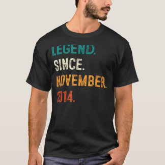 Camiseta Leyenda desde noviembre de 2014 8º cumpleaños 8 añ