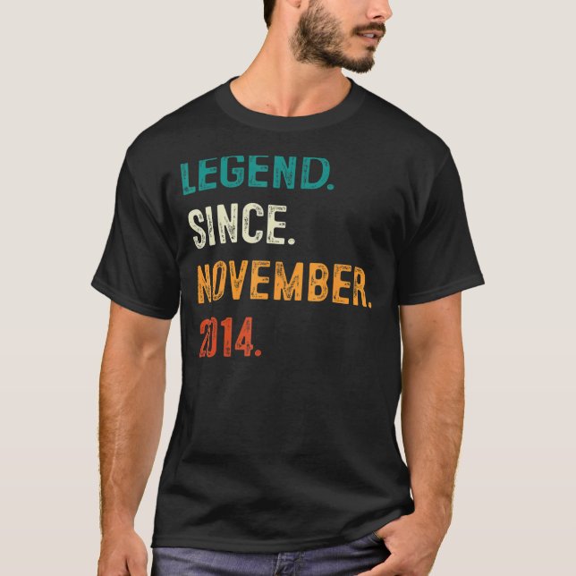 Camiseta Leyenda desde noviembre de 2014 8º cumpleaños 8 añ (Anverso)